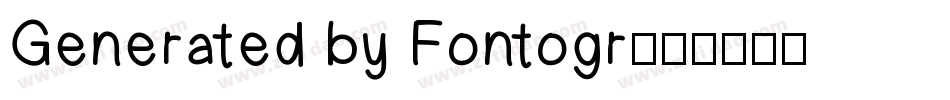 Generated by Fontogr字体转换